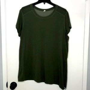 Old Navy Active Olive Green top with Mesh Back